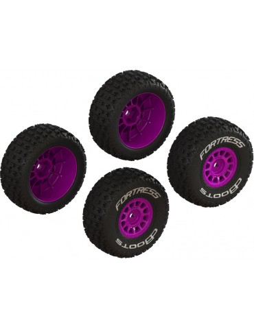 Arrma dBoots Fortress Glued Tire Set, Purple (2 Pairs): Grom