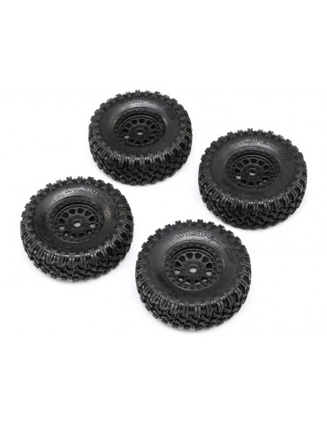 Axial 1.0 Black Rhino Primm & Falken M/T Tires (4): SCX24