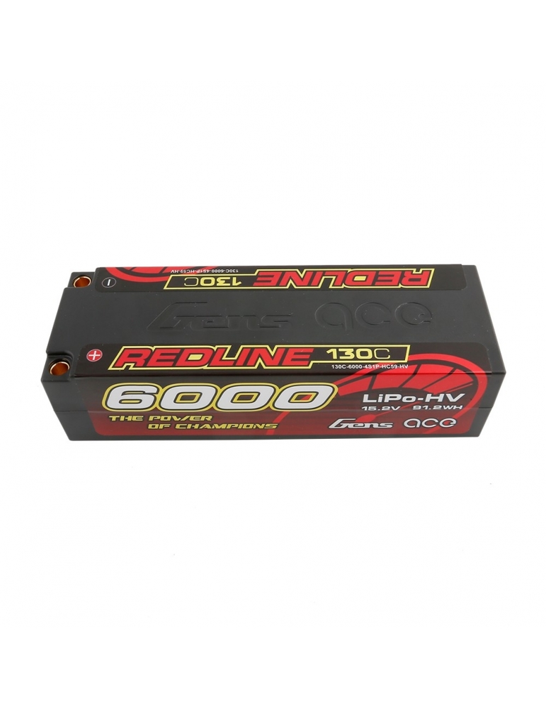 Akumuliatorius Gens ace Redline Series 6000mAh 15.2V 130C 4S1P HardCase HV Ultra LCG LiPo