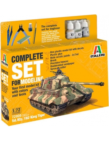 Italeri - Pilnas rinkinys modeliavimui - King Tiger - 1:72 - 72005