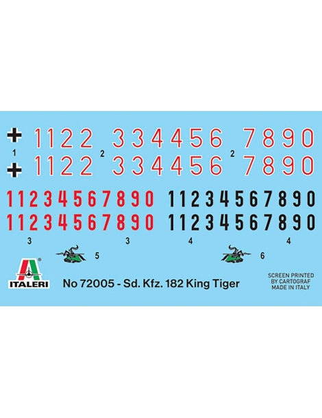 Italeri - Pilnas rinkinys modeliavimui - King Tiger - 1:72 - 72005