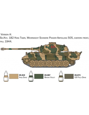 Italeri - Pilnas rinkinys modeliavimui - King Tiger - 1:72 - 72005