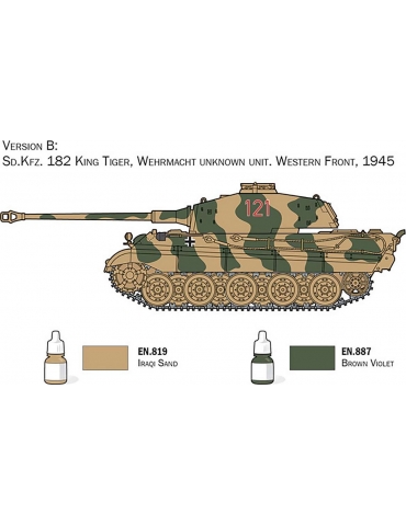 Italeri - Pilnas rinkinys modeliavimui - King Tiger - 1:72 - 72005
