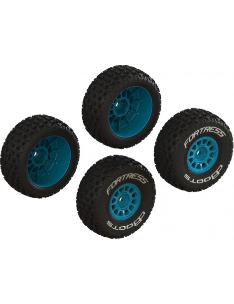 Arrma dBoots Fortress Glued Tire Set, Blue (2 Pairs): Grom