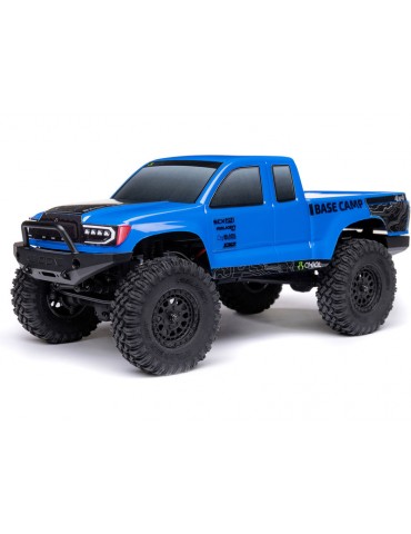 „Axial 1/24 SCX24 Base Camp 4WD Rock Crawler Brushed RTR“ su akumuliatoriumi ir įkrovikliu, mėlyna