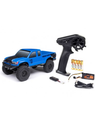 Axial 1/24 SCX24 Base Camp 4WD Rock Crawler Brushed RTR with Battery & Charger, Blue