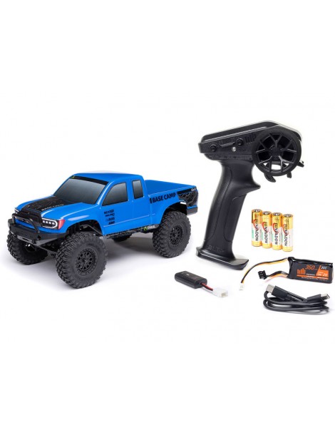 Axial 1/24 SCX24 Base Camp 4WD Rock Crawler Brushed RTR with Battery & Charger, Blue