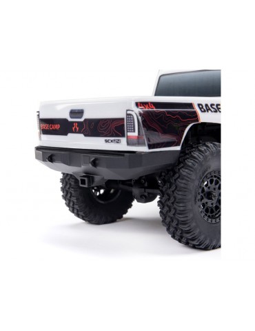 „Axial 1/24 SCX24 Base Camp 4WD Rock Crawler Brushed RTR“ su akumuliatoriumi ir įkrovikliu, baltas