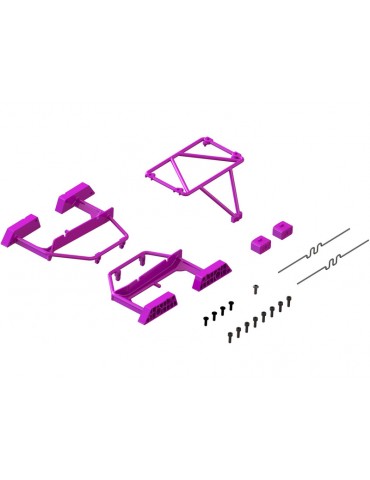 Arrma Desert Truck Body Roll Cage Set, Purple: Grom