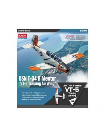 Lėktuvo modelis Academy T-34B Mentor VT-5 USN (1:48)