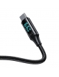 Kabelis iš USB į USB-C Mcdodo CA-1080 su ekranu , 66W, 6A, 1,2 m (juodas)