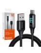 Kabelis iš USB į USB-C Mcdodo CA-1080 su ekranu , 66W, 6A, 1,2 m (juodas)