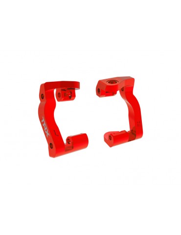 Traxxas Caster blocks (c-hubs), aluminum (red)