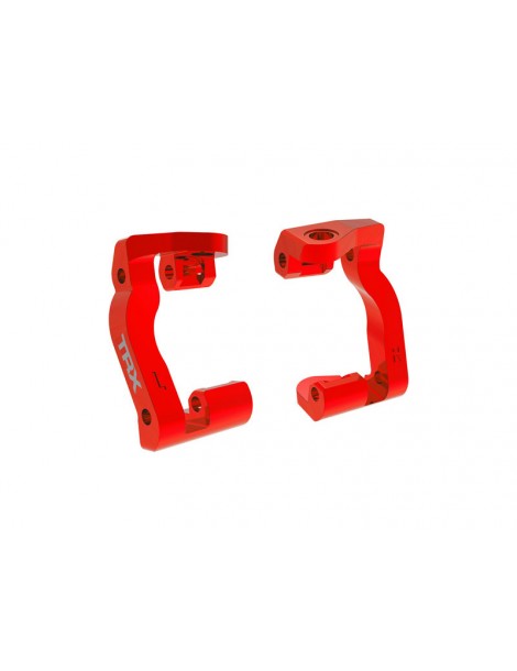 Traxxas Caster blocks (c-hubs), aluminum (red)