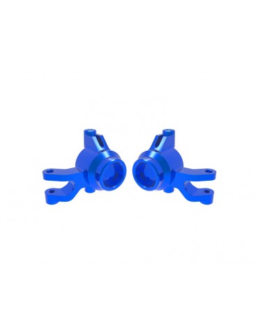 Traxxas Steering blocks, aluminum (blue)
