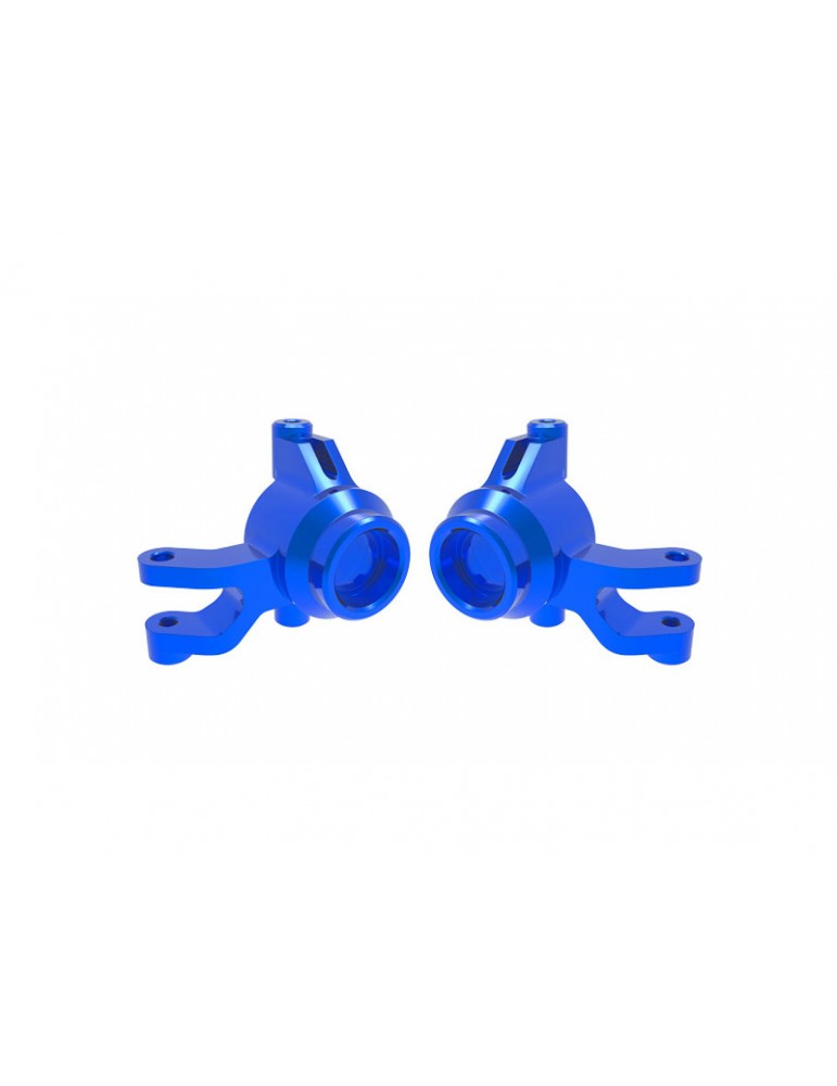 Traxxas Steering blocks, aluminum (blue)
