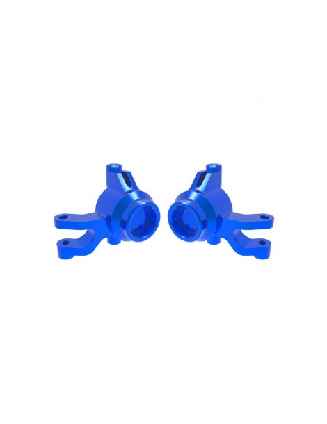 Traxxas Steering blocks, aluminum (blue)