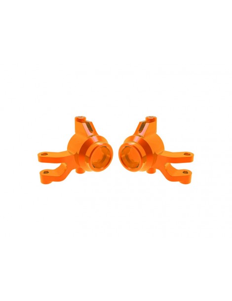 Traxxas Steering blocks, aluminum (orange)