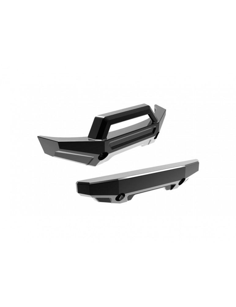 Traxxas Bumper, front (1)/ rear (1) (black chrome)