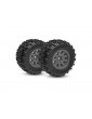 Traxxas Tires & wheels 2.1/2.6", charcoal gray wheels, Sledgehammer tires (front) (2)