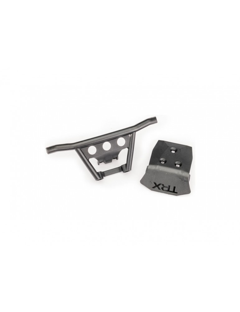 Traxxas Bumper, front/ skidplate, front (black)