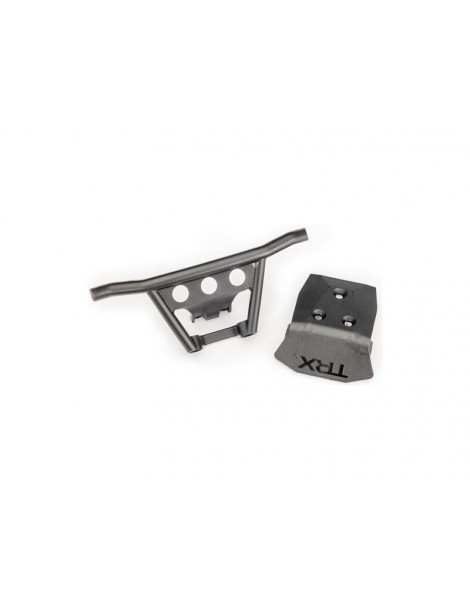 Traxxas Bumper, front/ skidplate, front (black)