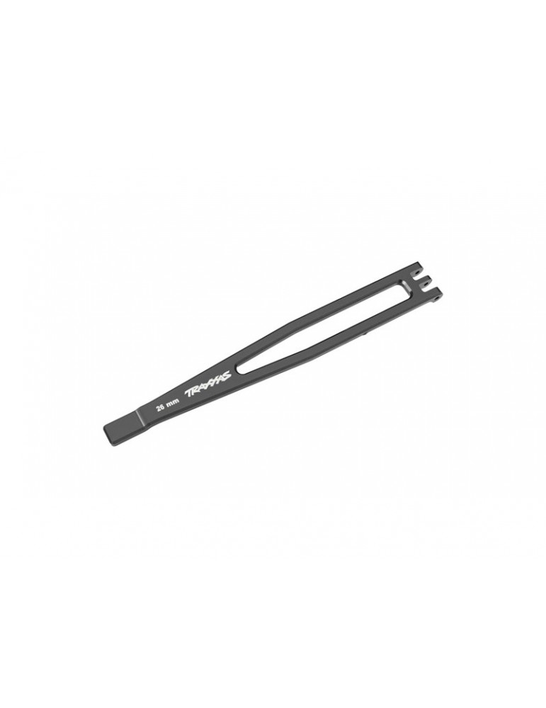 Traxxas Battery hold-down, aluminum (gray-anodized)