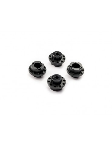 Traxxas Center caps, wheel (black) (4)