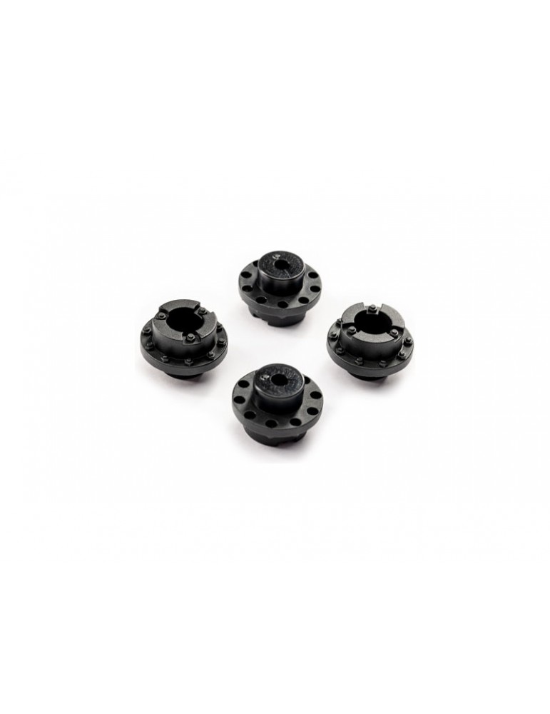 Traxxas Center caps, wheel (black) (4)