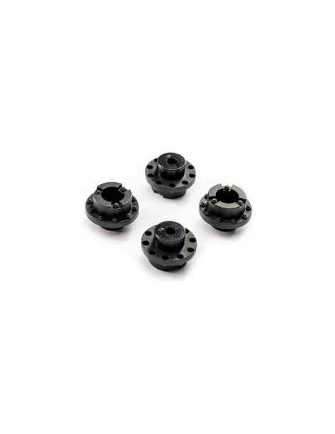 Traxxas Center caps, wheel (black) (4)
