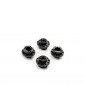 Traxxas Center caps, wheel (black) (4)