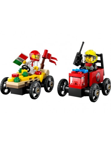 LEGO City - Pizza vs. Fire Truck Race Car Pack