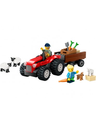 LEGO City - Red Farm Tractor with Trailer & Sheep