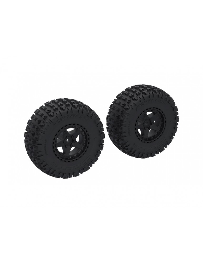 Arrma Dboots Fortress SC Tire Set Glued, Black (2)