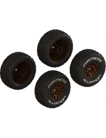Arrma dBoots Fortress Glued Tire Set, Bronze (4): Grom