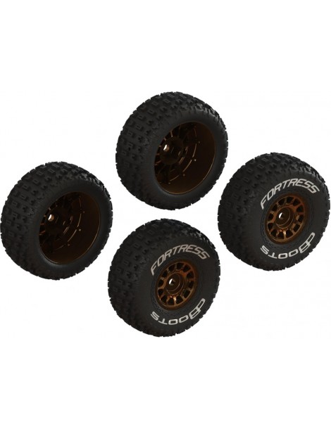 Arrma dBoots Fortress Glued Tire Set, Bronze (4): Grom