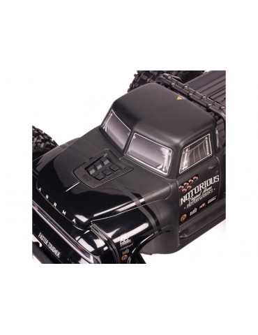 Arrma 1/8 NOTORIOUS 6S V6 4X4 BLX Brushless Stunt Truck RTR, Black