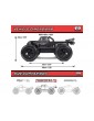 Arrma 1/8 NOTORIOUS 6S V6 4X4 BLX Brushless Stunt Truck RTR, Black