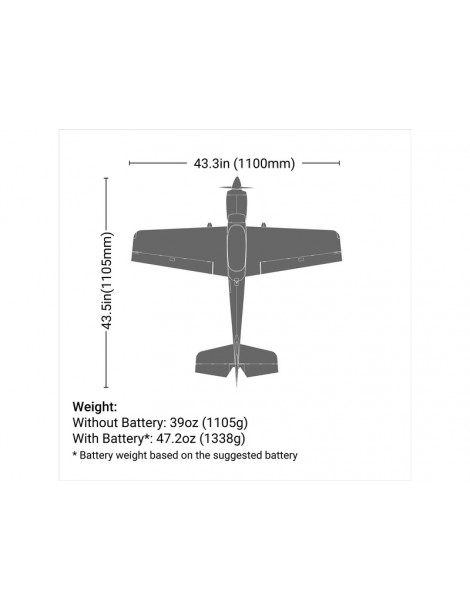 E-flite Sportix 1.1m AS3X SAFE Select BNF Basic