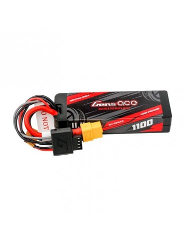 Akumuliatorius „Lipo Gens ace G-Tech 1100mAh 11.1V 3S1P 60C GRP-76 Hardcase“ XT60