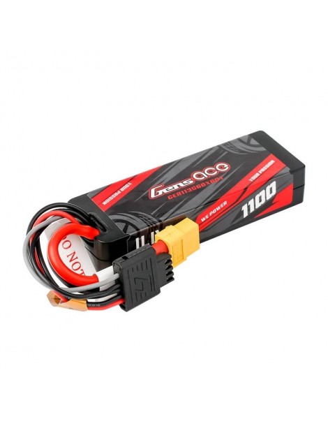 Akumuliatorius „Lipo Gens ace G-Tech 1100mAh 11.1V 3S1P 60C GRP-76 Hardcase“ XT60