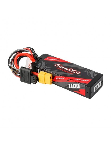 Akumuliatorius „Lipo Gens ace G-Tech 1100mAh 11.1V 3S1P 60C GRP-76 Hardcase“ XT60