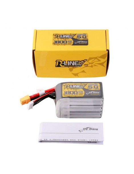 Akumuliatorius „Lipo Tattu R-Line Version 5.0“ 1800mAh 22.2V 150C 6S XT60
