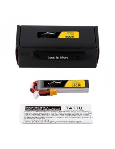 Akumuliatorius Lipo Tattu 2s 650mAh 95C 7.6V HV z XT30 Long-Pack