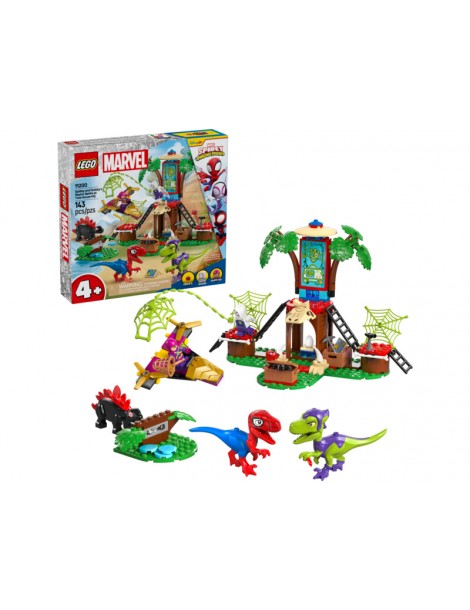 LEGO Marvel - Voriuko ir Gobio velociraptoriaus kova namelio medyje būstinėje