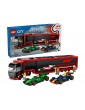 LEGO City - F1 sunkvežimis su RB20 ir AMR24 F1 automobiliais