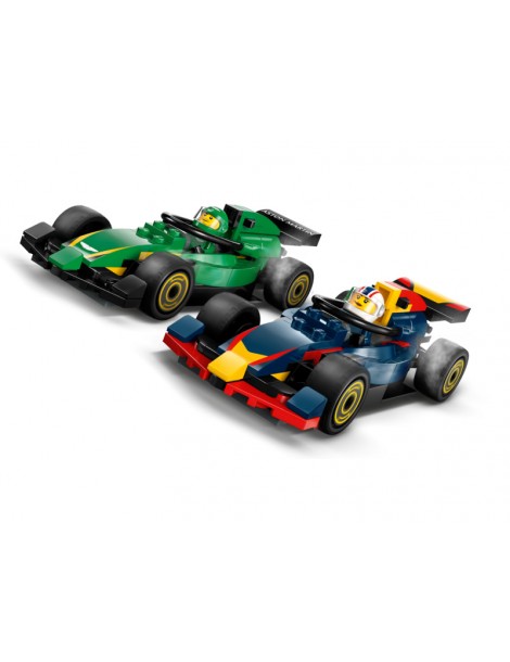 LEGO City - F1 sunkvežimis su RB20 ir AMR24 F1 automobiliais