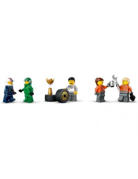LEGO City - F1 sunkvežimis su RB20 ir AMR24 F1 automobiliais