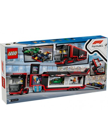 LEGO City - F1 sunkvežimis su RB20 ir AMR24 F1 automobiliais