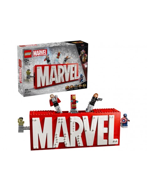 LEGO Marvel - MARVEL logotipas ir minifigūrėlės